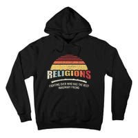 Bag Some Rays Retro Atheist Science Crew Neck Classic Fit Black Cotton & Po Tall Hoodie