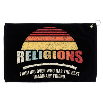 Bag Some Rays Retro Atheist Science Crew Neck Classic Fit Black Cotton & Po Grommeted Golf Towel