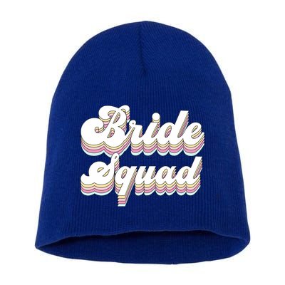 Bride Squad Retro Bachelorette Party Bridesmaids Meaningful Gift Short Acrylic Beanie