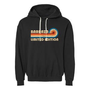 Barraza Surname Retro 80s 90s Birthday Garment-Dyed Fleece Hoodie