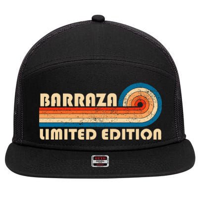 Barraza Surname Retro 80s 90s Birthday 7 Panel Mesh Trucker Snapback Hat