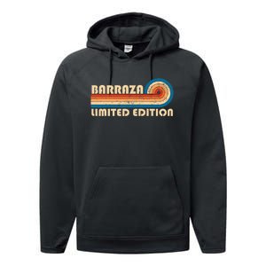 Barraza Surname Retro 80s 90s Birthday Performance Fleece Hoodie