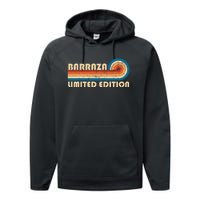 Barraza Surname Retro 80s 90s Birthday Performance Fleece Hoodie