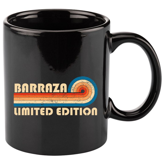 Barraza Surname Retro 80s 90s Birthday 11oz C Handle Ceramic Mug