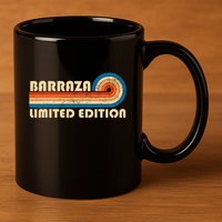 Barraza Surname Retro 80s 90s Birthday 11oz C Handle Ceramic Mug
