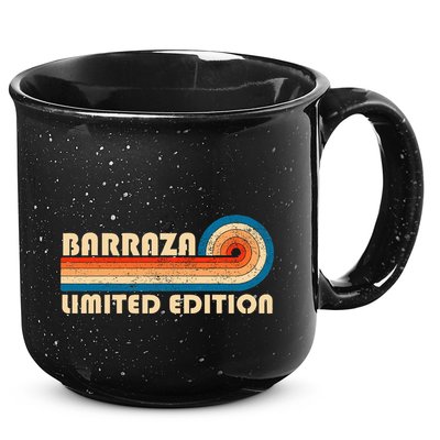 Barraza Surname Retro 80s 90s Birthday 15oz Campfire Ceramic Mug