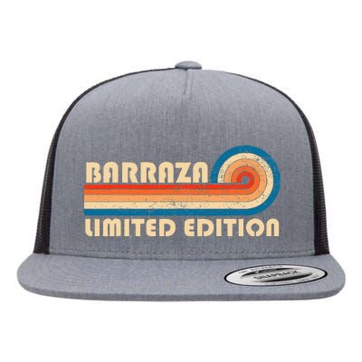 Barraza Surname Retro 80s 90s Birthday Flat Bill Trucker Hat