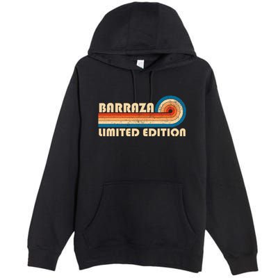 Barraza Surname Retro 80s 90s Birthday Premium Pullover Hoodie