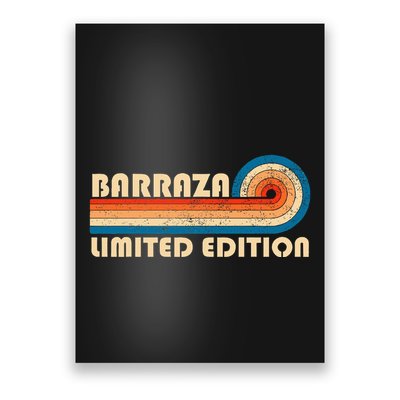Barraza Surname Retro 80s 90s Birthday Poster