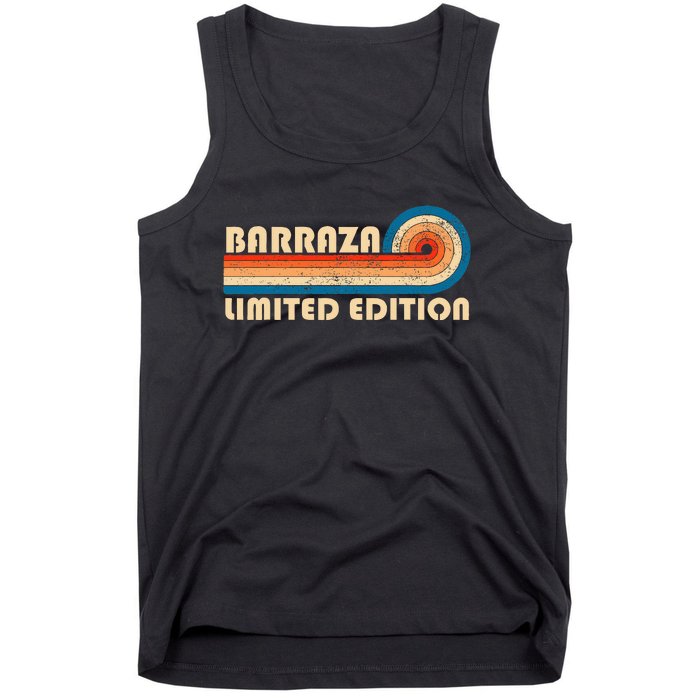 Barraza Surname Retro 80s 90s Birthday Tank Top