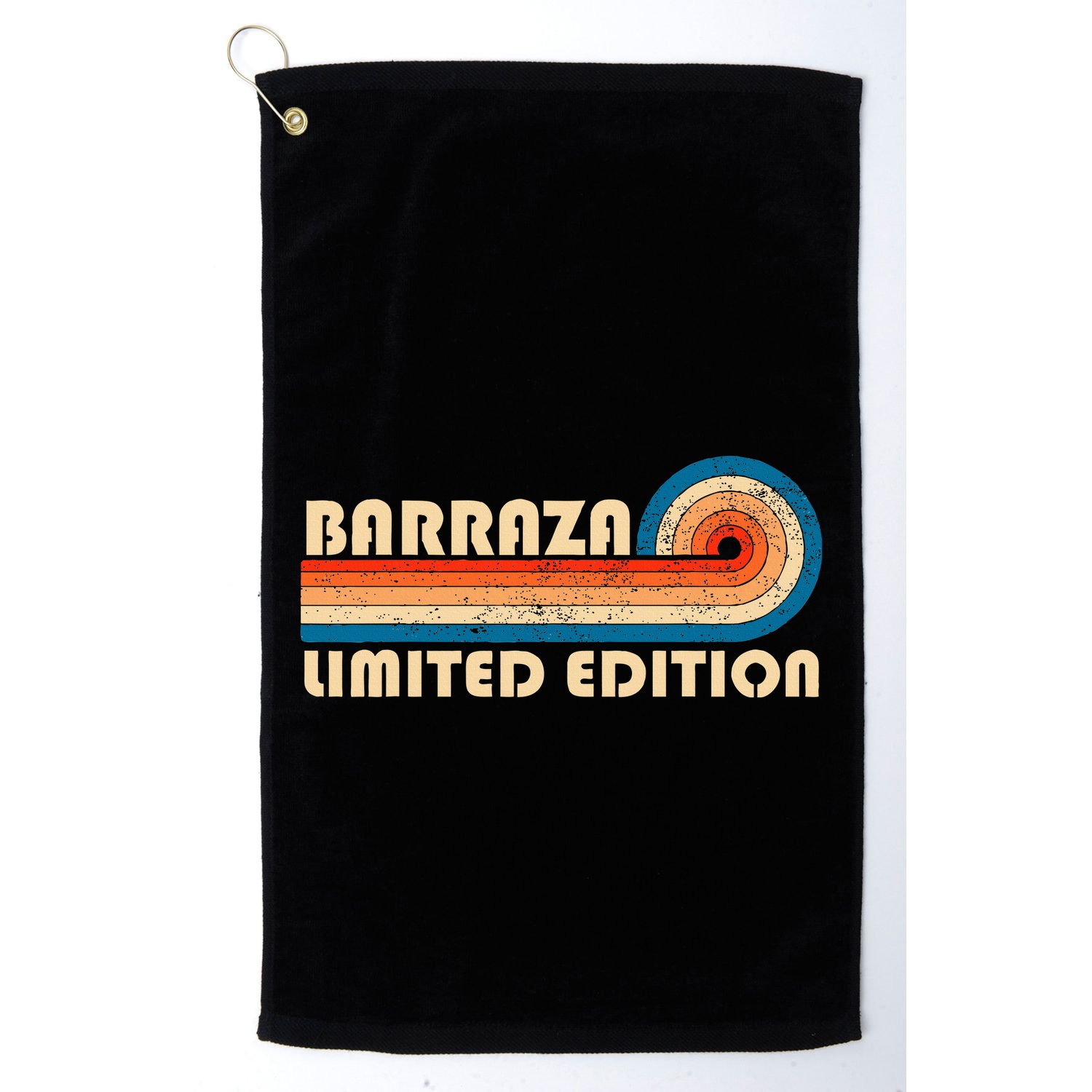 Barraza Surname Retro 80s 90s Birthday Golf Towel