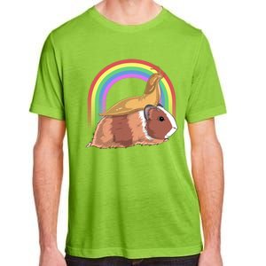 Banana Slug Riding Guinea Pig Rainbow Cute Magical Animal Gift Adult ChromaSoft Performance T-Shirt