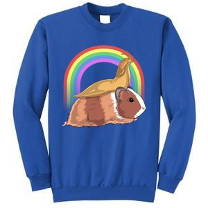 Banana Slug Riding Guinea Pig Rainbow Cute Magical Animal Gift Sweatshirt