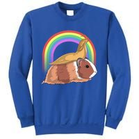 Banana Slug Riding Guinea Pig Rainbow Cute Magical Animal Gift Sweatshirt