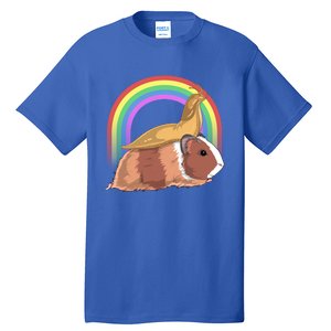 Banana Slug Riding Guinea Pig Rainbow Cute Magical Animal Gift Tall T-Shirt