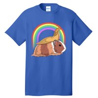 Banana Slug Riding Guinea Pig Rainbow Cute Magical Animal Gift Tall T-Shirt