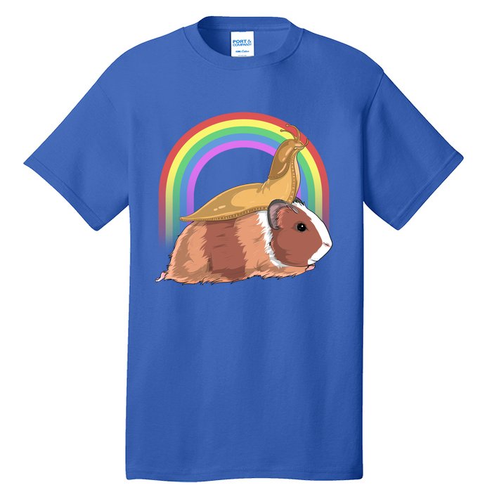 Banana Slug Riding Guinea Pig Rainbow Cute Magical Animal Gift Tall T-Shirt