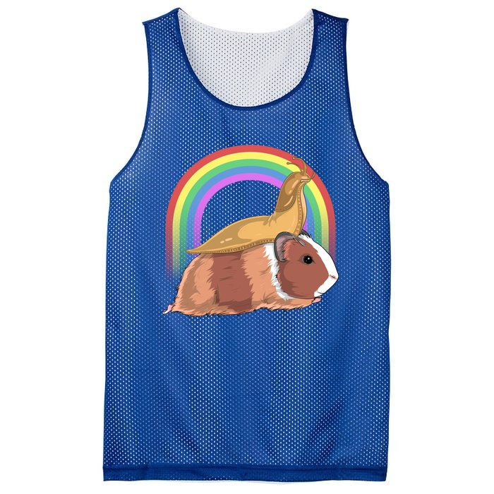 Banana Slug Riding Guinea Pig Rainbow Cute Magical Animal Gift Mesh Reversible Basketball Jersey Tank