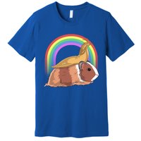 Banana Slug Riding Guinea Pig Rainbow Cute Magical Animal Gift Premium T-Shirt