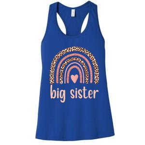 Big Sister Rainbow Leopard Cute Big Sister Women's Racerback Tank