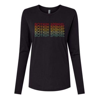 Boykin Spaniel Retro Design Womens Cotton Relaxed Long Sleeve T-Shirt