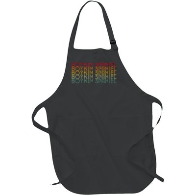 Boykin Spaniel Retro Design Full-Length Apron With Pockets