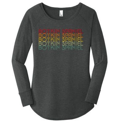 Boykin Spaniel Retro Design Women's Perfect Tri Tunic Long Sleeve Shirt