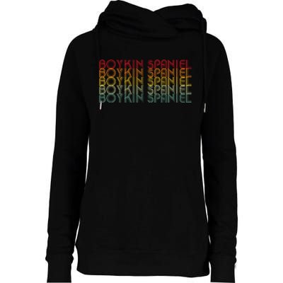 Boykin Spaniel Retro Design Womens Funnel Neck Pullover Hood