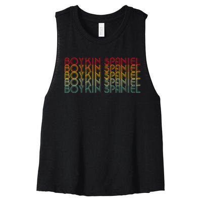 Boykin Spaniel Retro Design Women's Racerback Cropped Tank