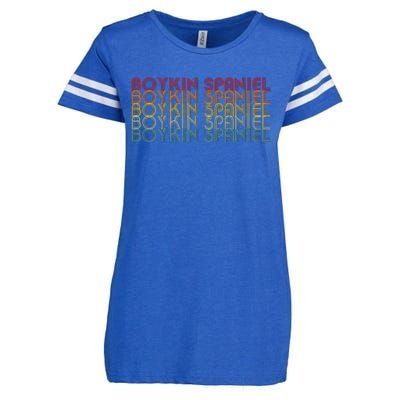 Boykin Spaniel Retro Design Enza Ladies Jersey Football T-Shirt