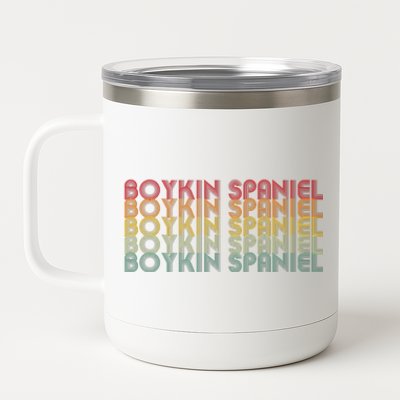 Boykin Spaniel Retro Design 12 oz Stainless Steel Tumbler Cup