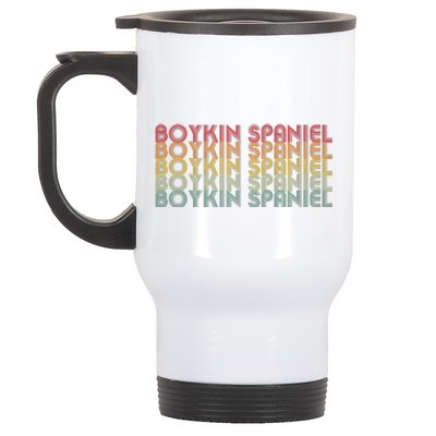 Boykin Spaniel Retro Design Stainless Steel Travel Mug