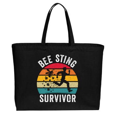 Bee Sting Survivor I Survived A Bee Sting Bee Keeper Cotton Canvas Jumbo Tote