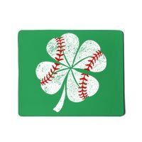 Baseball Shamrock St PatrickS Day Funny Retro Vintage Great Gift Mousepad