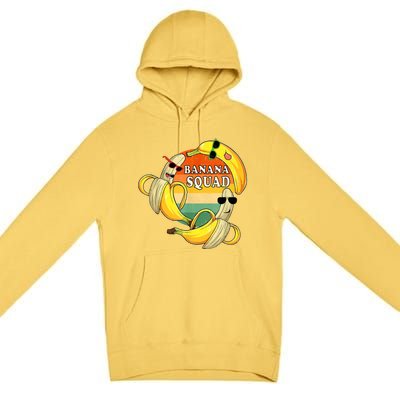 Banana Squad Summer Party Funny Banana Lover Fruit Premium Pullover Hoodie