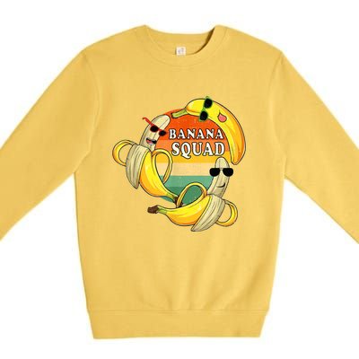 Banana Squad Summer Party Funny Banana Lover Fruit Premium Crewneck Sweatshirt