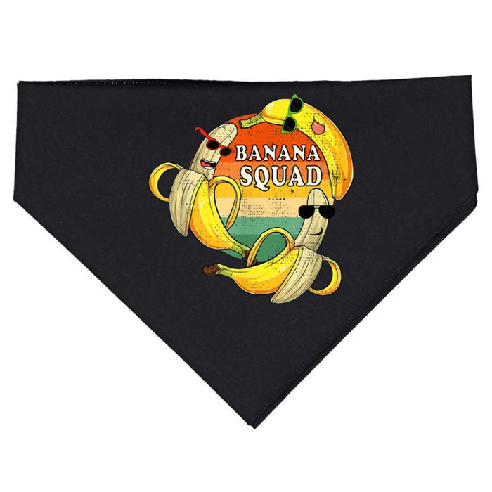 Banana Squad Summer Party Funny Banana Lover Fruit USA-Made Doggie Bandana