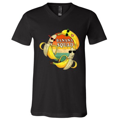 Banana Squad Summer Party Funny Banana Lover Fruit V-Neck T-Shirt