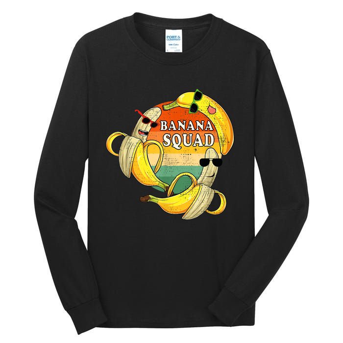 Banana Squad Summer Party Funny Banana Lover Fruit Tall Long Sleeve T-Shirt