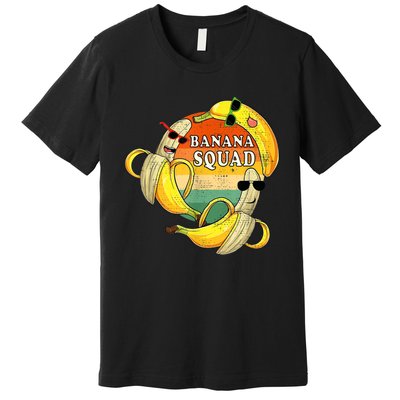 Banana Squad Summer Party Funny Banana Lover Fruit Premium T-Shirt