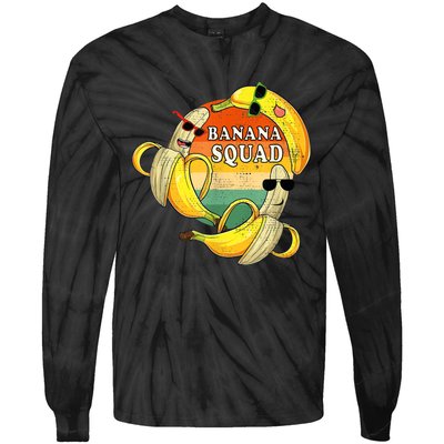 Banana Squad Summer Party Funny Banana Lover Fruit Tie-Dye Long Sleeve Shirt