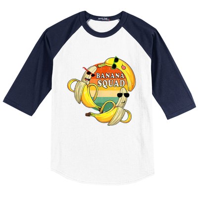 Banana Squad Summer Party Funny Banana Lover Fruit Baseball Sleeve Shirt