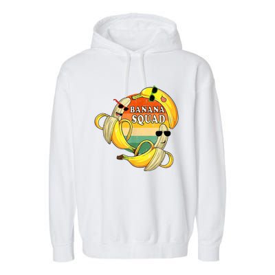 Banana Squad Summer Party Funny Banana Lover Fruit Garment-Dyed Fleece Hoodie