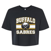 Buffalo Sabres Stripe Royal Blue Bella+Canvas Jersey Crop Tee