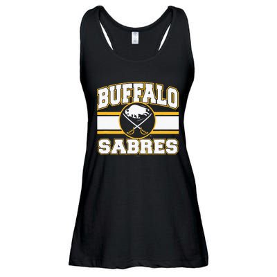 Buffalo Sabres Stripe Royal Blue Ladies Essential Flowy Tank