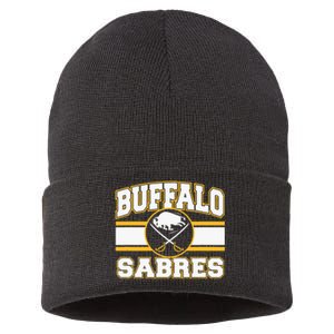 Buffalo Sabres Stripe Royal Blue Sustainable Knit Beanie