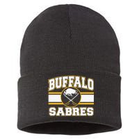 Buffalo Sabres Stripe Royal Blue Sustainable Knit Beanie