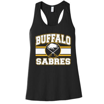 Buffalo Sabres Stripe Royal Blue Women's Racerback Tank