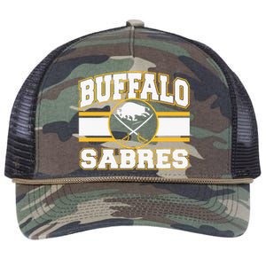 Buffalo Sabres Stripe Royal Blue Retro Rope Trucker Hat Cap