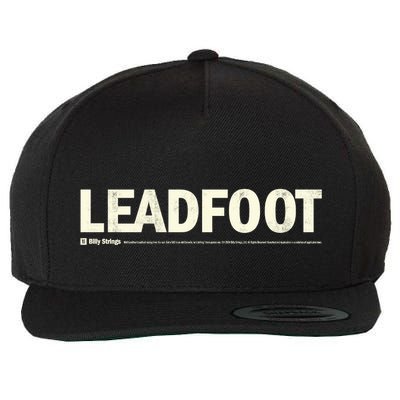 Billy Strings Store Bumper Sticker Leadfoot Wool Snapback Cap